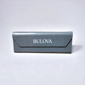 Bulova Gray Triangle Glasses Case